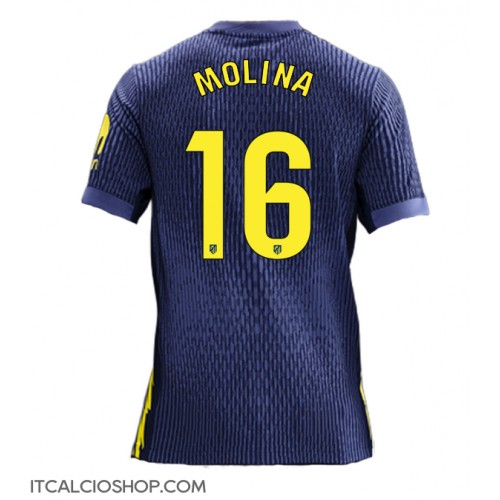 Atletico Madrid Nahuel Molina #16 Seconda Maglia 2025-26 Manica Corta Atletico Madrid Nahuel Molina #16 Seconda Maglia 2025-26 Manica Corta